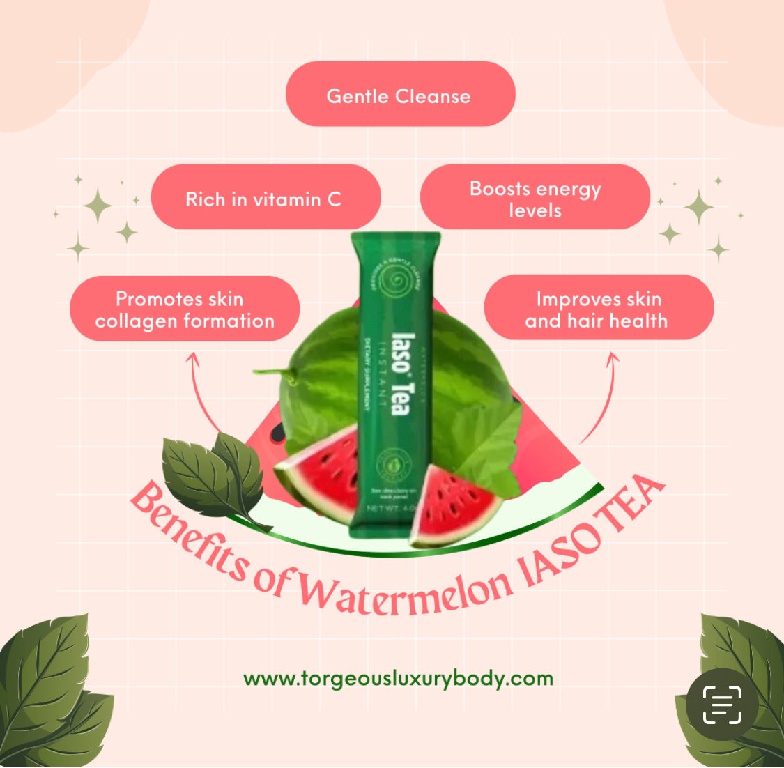Watermelon laso Instant  Tea - 5 Sample Sachets